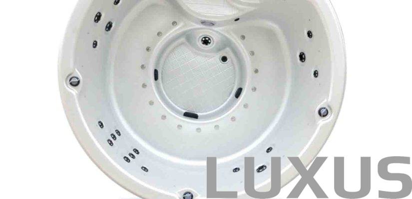 Luxus ulkoporeallas Round Pearl-white